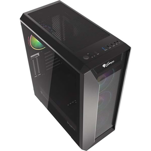 Carcasa PC GENESIS Irid 515 ARGB Midi, USB 3.0, fara sursa, negru