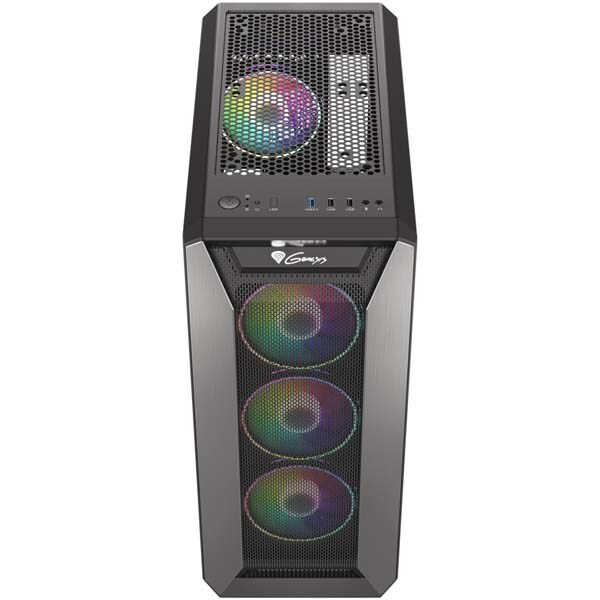 Carcasa PC GENESIS Irid 515 ARGB Midi, USB 3.0, fara sursa, negru