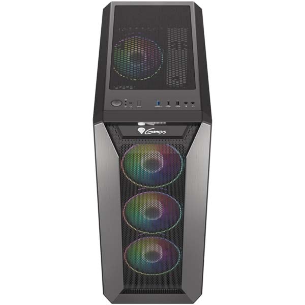 Carcasa PC GENESIS Irid 515 ARGB Midi, USB 3.0, fara sursa, negru