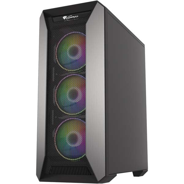 Carcasa PC GENESIS Irid 515 ARGB Midi, USB 3.0, fara sursa, negru