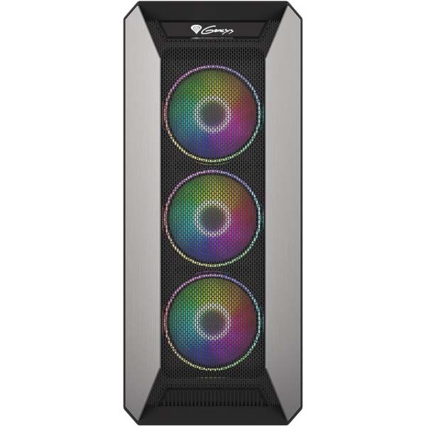 Carcasa PC GENESIS Irid 515 ARGB Midi, USB 3.0, fara sursa, negru