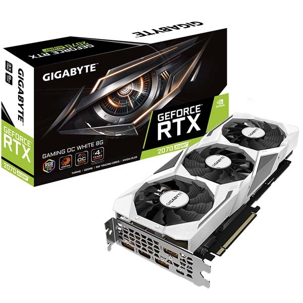 Placa video GIGABYTE NVIDIA GeForce RTX 2070 Super Gaming OC, 8GB GDDR6, 256bit, GV-N207SGAMINGOC WHITE-8GC