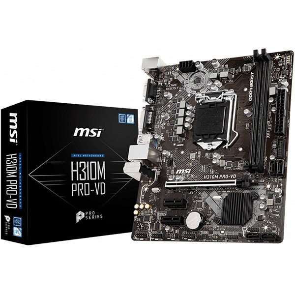 Placa de baza MSI H310M PRO-VD, socket 1151, 2xDDR4, 4xSATA3, mATX