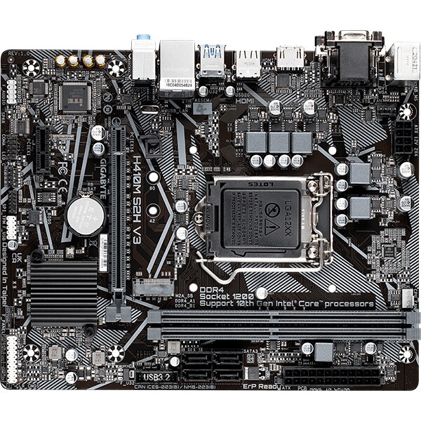 Placa de baza GIGABYTE H410M S2H V3, Socket 1200, mATX