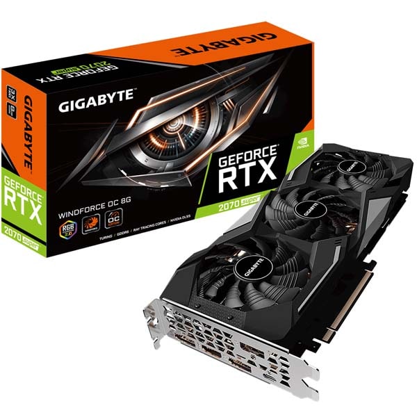 Placa video GIGABYTE NVIDIA GeForce RTX 2070 Super Windforce OC 8G, 8GB GDDR6, 256bit, N207SWF3OC-8GC