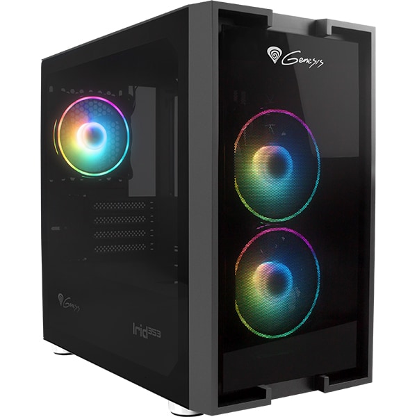 Carcasa PC GENESIS Irid 353 ARGB, USB 3.0, negru
