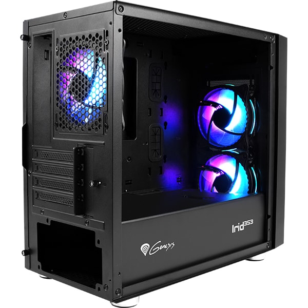 Carcasa PC GENESIS Irid 353 ARGB, USB 3.0, negru