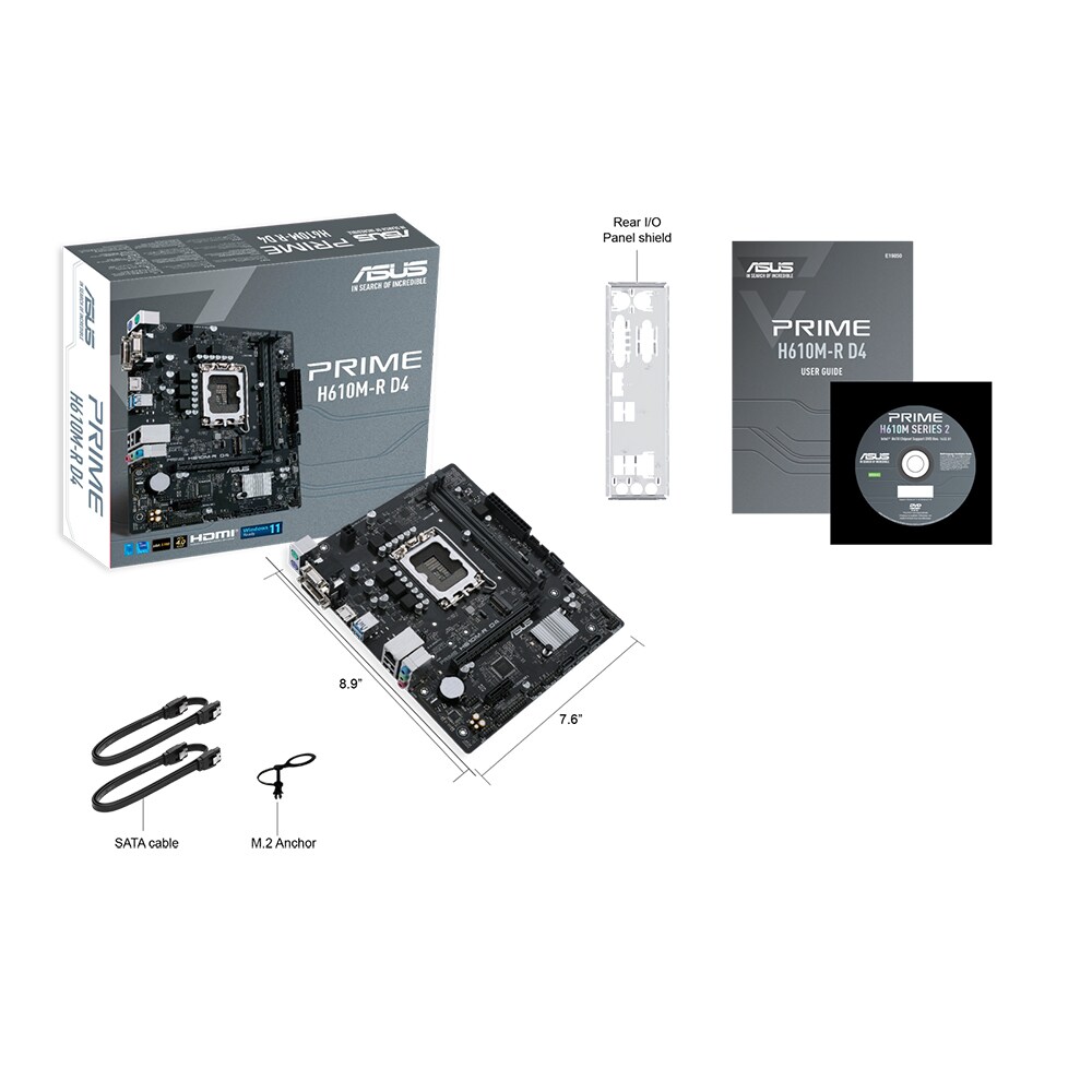 Placa de baza ASUS PRIME H610M-R D4, Socket 1700, mATX