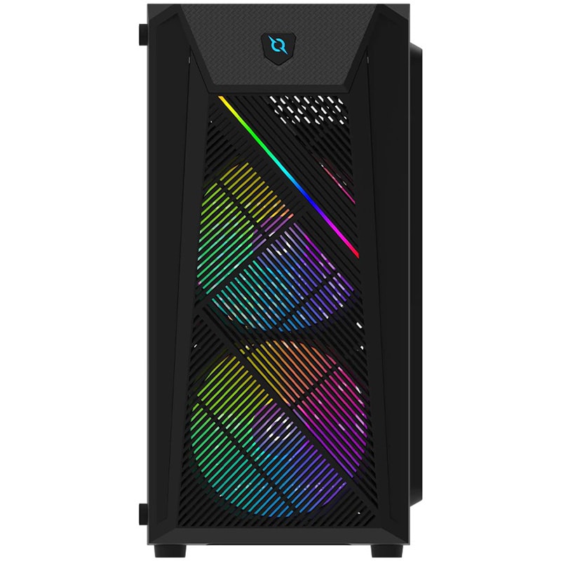 Carcasa PC AQIRYS Bellatrix Pro, USB 3.0, Fara sursa, iluminare RGB, negru
