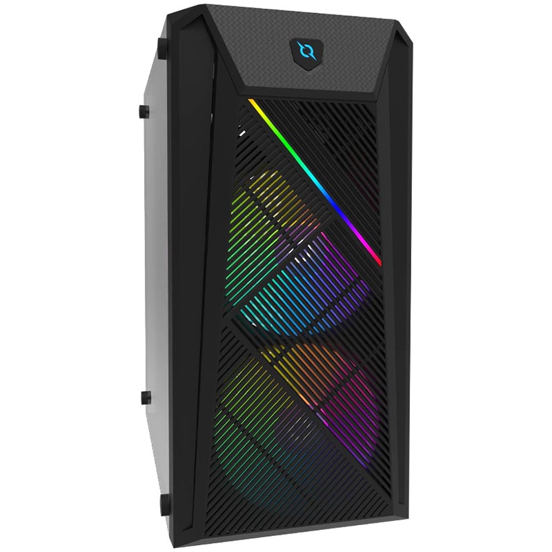 Carcasa PC AQIRYS Bellatrix Pro, USB 3.0, Fara sursa, iluminare RGB, negru