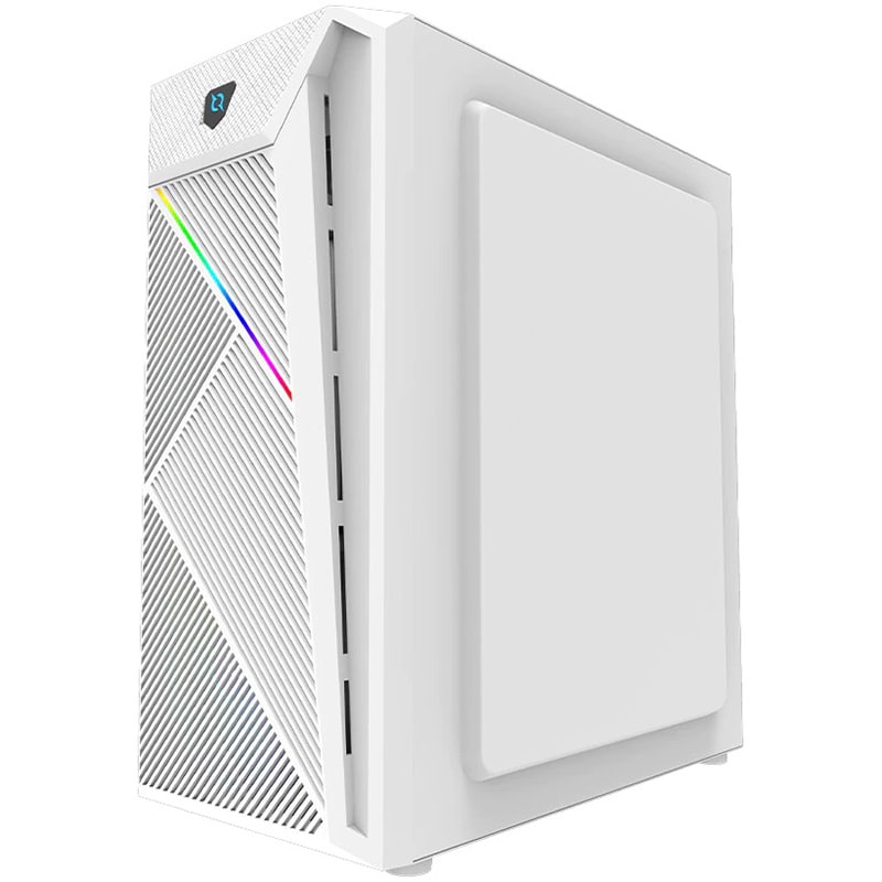 Carcasa PC AQIRYS Bellatrix Pro, USB 3.0, Fara sursa, iluminare RGB, alb