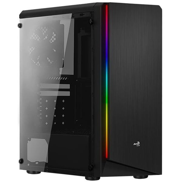 Carcasa PC AEROCOOL Rift, USB 3.0, fara sursa, iluminare RGB, negru