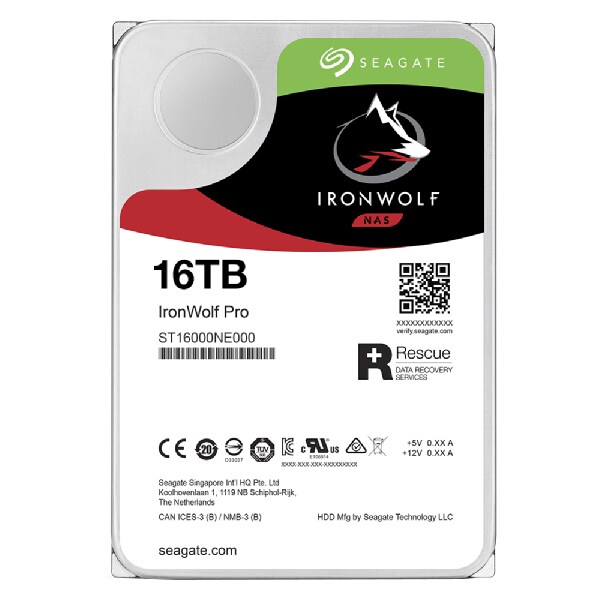 Hard Disk NAS SEAGATE IronWolf Pro, 16TB, 7200RPM, SATA3, 256MB, ST16000NE000