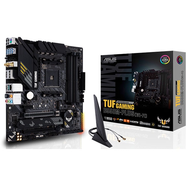 Placa de baza ASUS TUF GAMING B550M-PLUS (WI-FI), Socket AM4, mATX, Wi-Fi