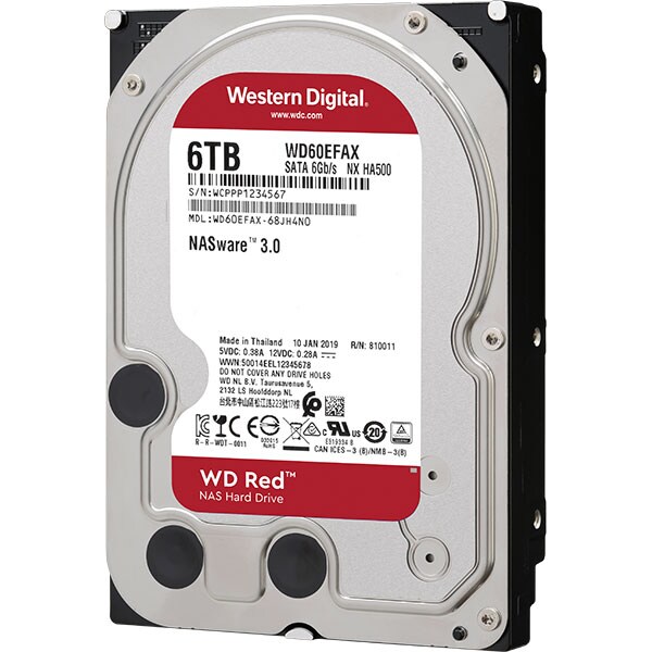 Hard Disk NAS WD Red, 6TB, 5400 RPM, SATA3, 256MB, WD60EFAX