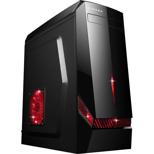Carcasa PC INAZA X-Blade, USB 3.0, fara sursa, iluminare RGB, negru