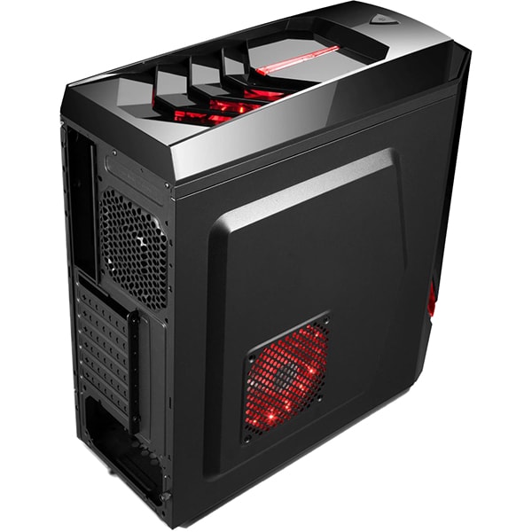 Carcasa PC INAZA X-Blade, USB 3.0, fara sursa, iluminare RGB, negru