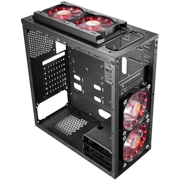 Carcasa PC INAZA X-Blade, USB 3.0, fara sursa, iluminare RGB, negru
