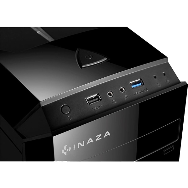 Carcasa PC INAZA X-Blade, USB 3.0, fara sursa, iluminare RGB, negru