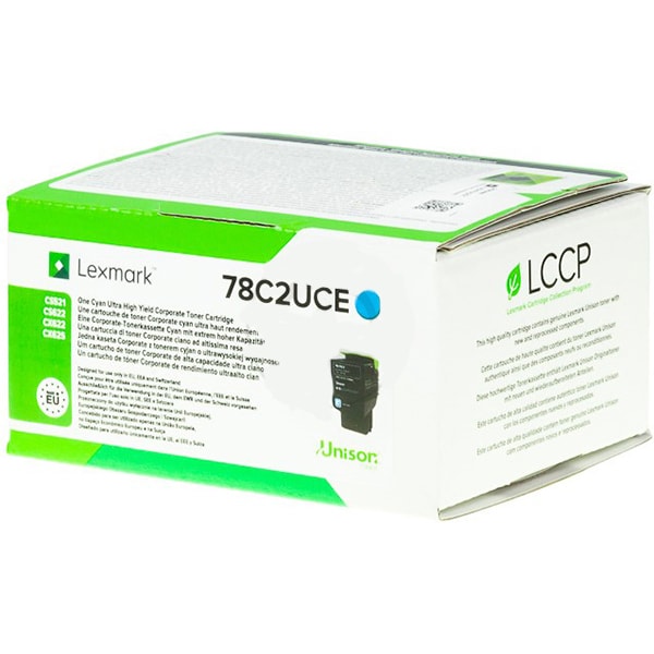 Toner original LEXMARK 78C2UCE Contract, cyan
