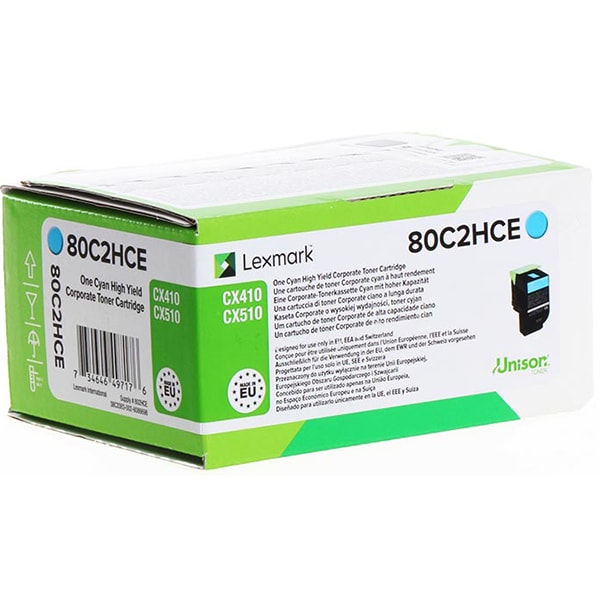 Toner original LEXMARK 802HCE 80C2HCE Corporate, cyan