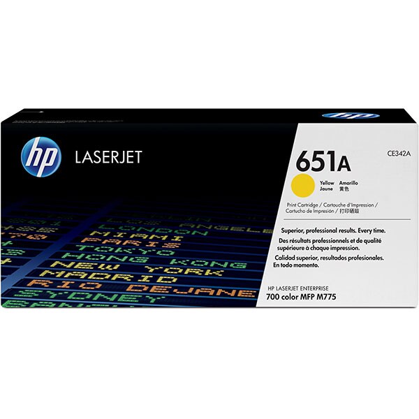 Toner original HP 651A (CE342A), galben