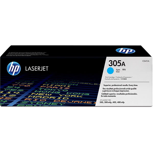 Toner original HP 305A (CE411A), cyan