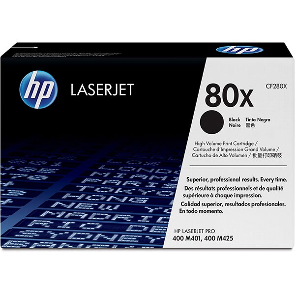 Toner original HP 80X (CF280X), negru