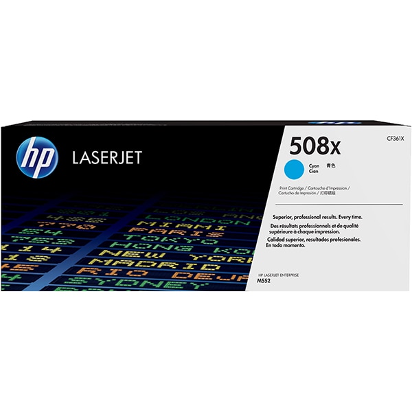Toner original HP 508X (CF361X), cyan