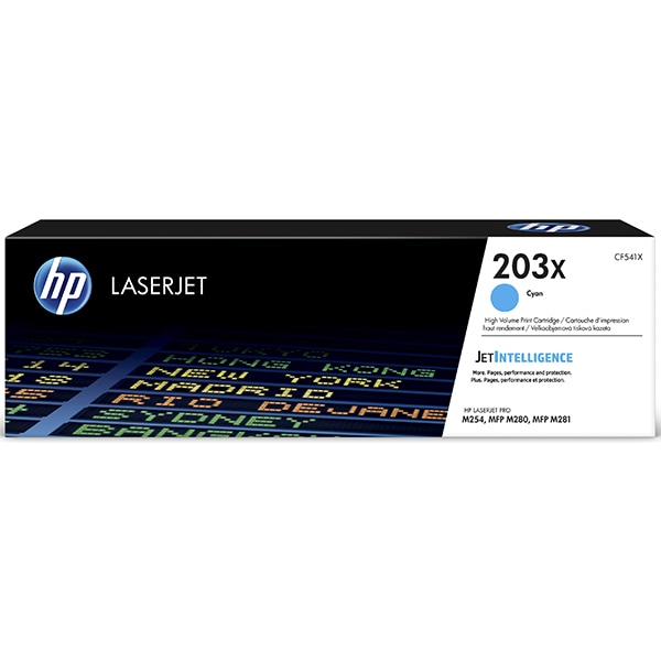 Toner original HP 203X (CF541X), cyan