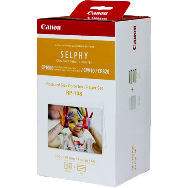 Pachet hartie foto 108 coli + cartus original imprimanta foto CANON SELPHY RP-108
