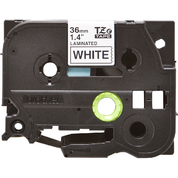 Banda etichete BROTHER TZe-261, 36 mm, 8 m, Negru pe Alb