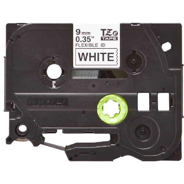 Banda etichete BROTHER TZe-FX221, 9 mm, 8 m, Negru pe Alb