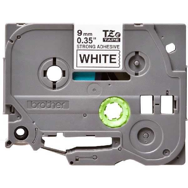 Banda etichete BROTHER TZe-S221, 9 mm, 8 m, Negru pe Alb