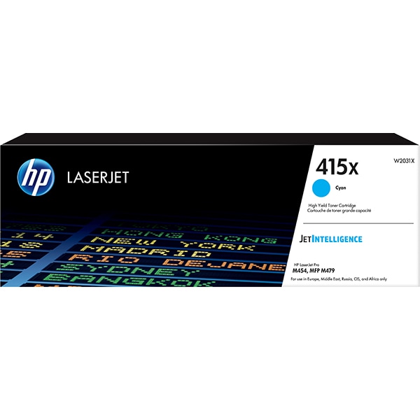 Toner original HP 415X (W2031X), cyan