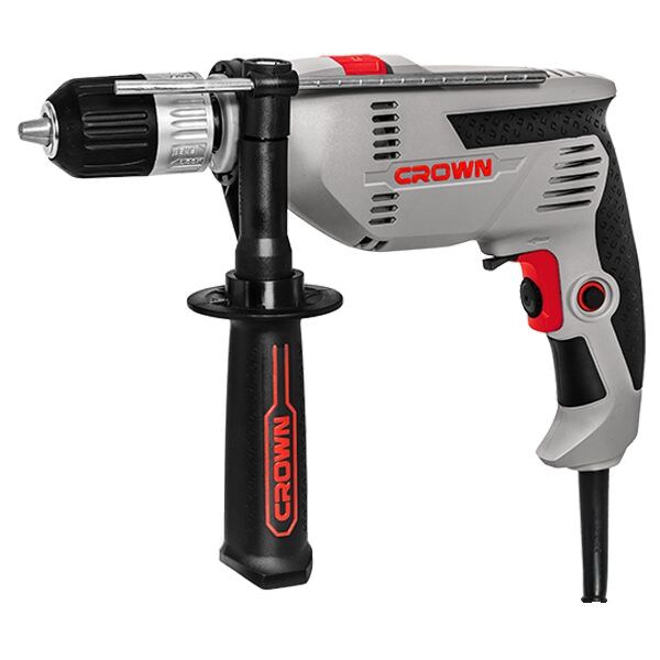 Masina de gaurit si insurubat (bormasina) CROWN CT10128C, 600W, 2800RPM, mandrina rapida 13mm, percutie