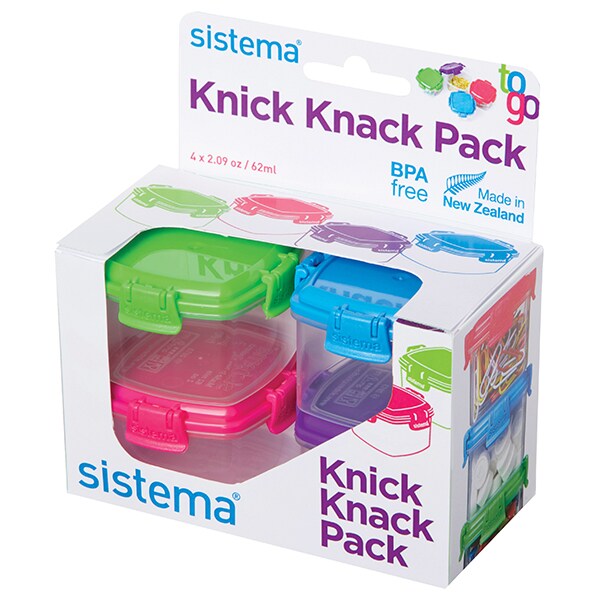 Set caserole SISTEMA 4044506, 4 piese, 0.062l, plastic, multicolor