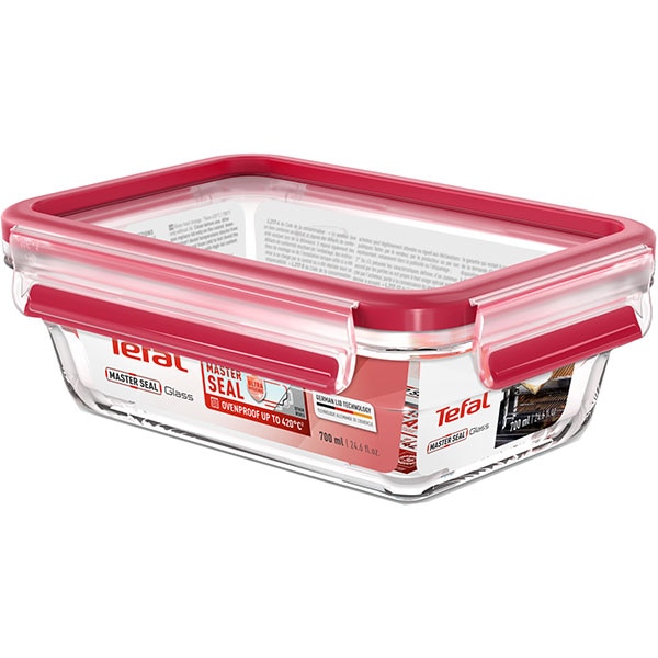 Caserola TEFAL Masterseal N1040610, 0.7l, sticla, transparent
