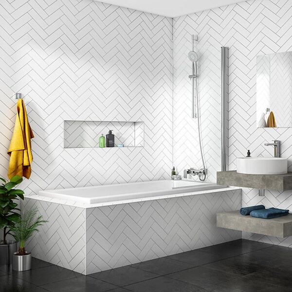 Cada baie IDEAL STANDARD Connect Air E106401, 170 x 75 x 45 cm, acril, alb