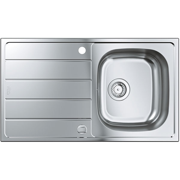 Chiuveta bucatarie GROHE 31552SD1, 1 cuva, picurator reversibil, inox, argintiu
