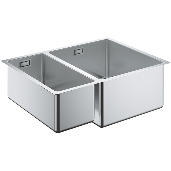 Chiuveta bucatarie GROHE K700 Undermount 31576SD0, 1 1/2 cuve, montare dreapta, inox, inox satinat