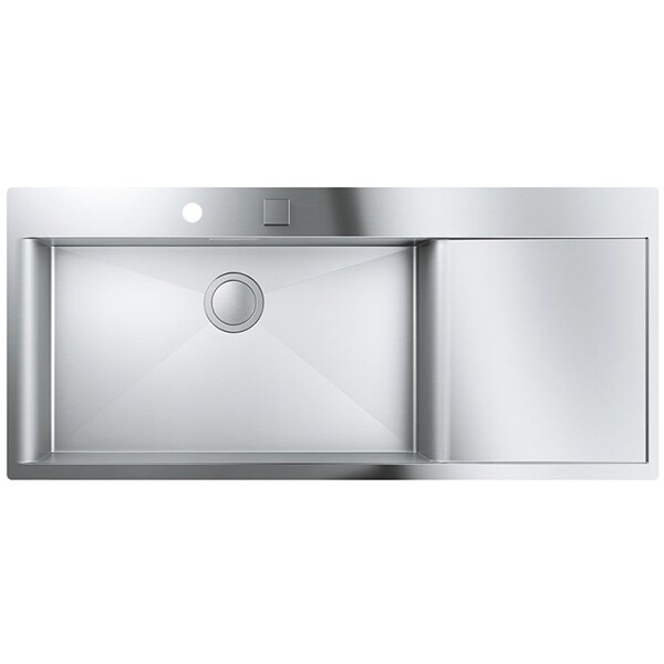 Chiuveta bucatarie GROHE K1000 31581SD0, 1 cuva, picurator dreapta, otel inoxidabil, inox satinat