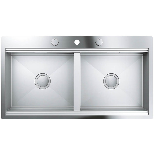 Chiuveta bucatarie GROHE K800 31585SD0, 2 cuve, otel inoxidabil, inox satinat