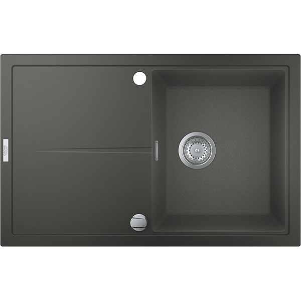 Chiuveta bucatarie GROHE K400 31639AT0, 1 cuva, picurator reversibil, compozit quartz, antracit