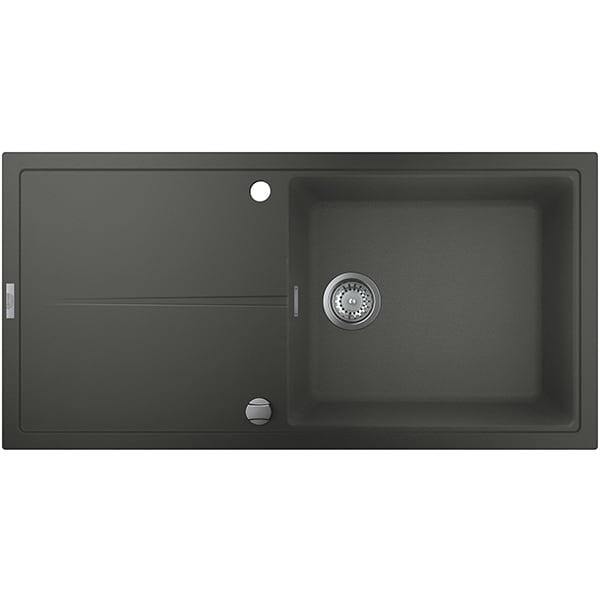 Chiuveta bucatarie GROHE K400 31641AT0, 1 cuva, picurator reversibil, compozit quartz, antracit