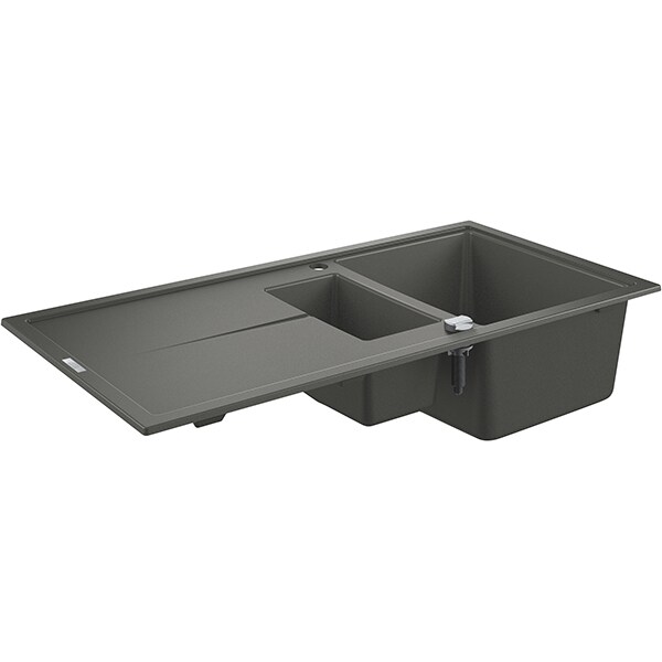 Chiuveta bucatarie GROHE K400 31642AT0, 1 1/2 cuve, picurator reversibil, compozit quartz, antracit