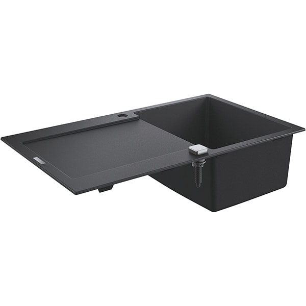 Chiuveta bucatarie GROHE K500 31644AP0, 1 cuva, picurator reversibil, compozit quartz, negru