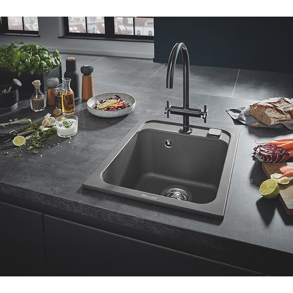 Chiuveta bucatarie GROHE K700 31650AT0, 1 cuva, compozit quartz, antracit