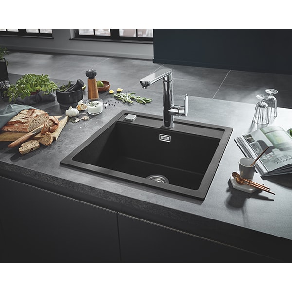 Chiuveta bucatarie GROHE K700 31651AP0, 1 cuva, compozit quartz, negru