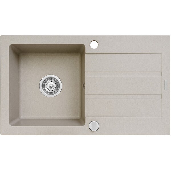 Pachet chiuveta PYRAMIS Classic Plus, 1 cuva, picurator reversibil, compozit granit + baterie, bej